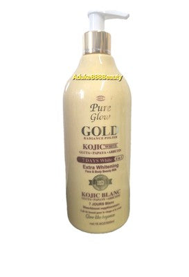 PURE GLOW GOLD KOJIC WHITE EXTRA WHITENING BODY MILK 500ml✅️