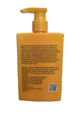 NEUTROGENA EMULSION 24K GOLD FRAGRANCED LUXURY BODY MILK 400ml✅️