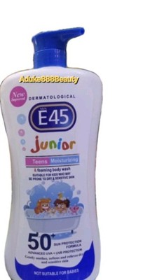 E45 JUNIOR TEEN MOISTURIZING FOAMING BODY WASH 1200ml SPF50✅️