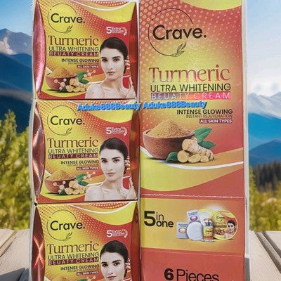 CRAVE TUMERIC ULTRA WHITENING CREAM 5in1 INTENSE GLOWING✅️