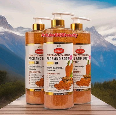 SKIN SECRET EXFOLIATING SHOWER GEL TUMERIC NATURAL WHITENING 1000ml✅️