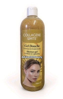 COLLAGEN WHITE GEL DOUCHE EXFOLIANT & LIGHTENING SHOWER GEL 760ml✅️