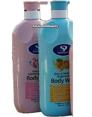 SKEENPOINT GLOW & RADIANCE BRIGHTENING BODY WASH (BLUE) 1000ml✅️