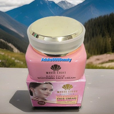 WHITE LIGHT BABYFACE WHITENING FACE CREAM L-GLUTA & KOJIC 3Og