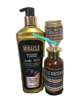 3PC SET MIRACLE WHITENING AND REPAIR BODY MILK + FACE CREAM + BODY OIL