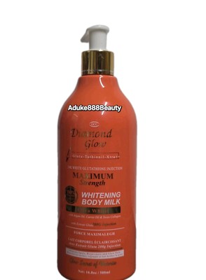DIAMOND GLOW WHITENING BODY MILK GLUTATHIONE CARROT MAXIMUM STRENGTH 500ml✅️