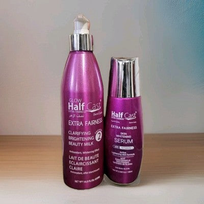 2PC SET HALFCASTE EXTRA FAIRNESS WHITENING LOTION & SERUM (WHITENING COMBO)