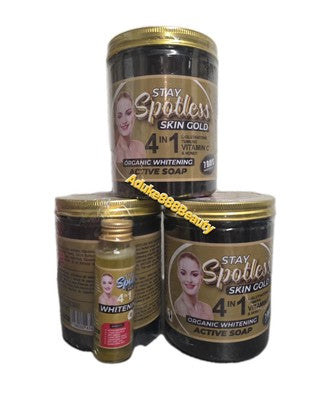 STAY SPOTLESS SKIN GOLD SOAP & OIL 2in1 ORGANIC WHITENING 7DAYS GLOW 500g✅️