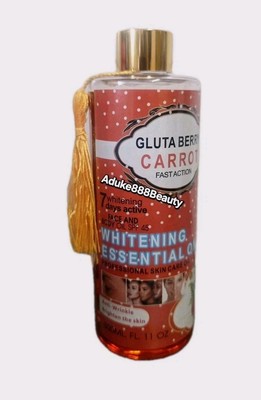 GLUTA BERRY CARROT WHITENING ESSENTIAL FACE AND BODY OIL 300ml SPF45✅️