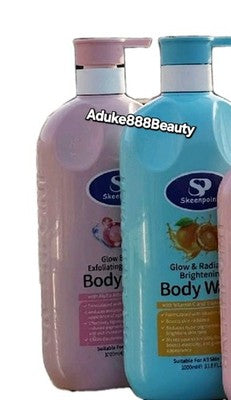 SKEENPOINT GLOW & RADIANCE BRIGHTENING BODY WASH (BLUE) 1000ml✅️