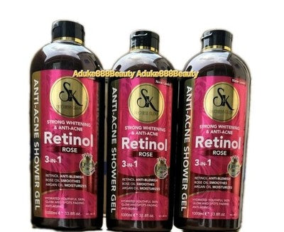SK DUCHESS RETINOL ROSE ANTI-ACNE 3in1 WHITENING SHOWER GEL 1000ml SPF30✅️