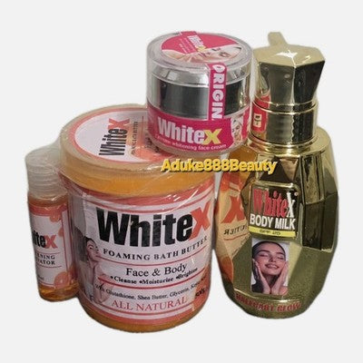3PC SET WHITEX HALFCASTE GLOW LOTION + FACE CREAM +WHITEX WHITENING SOAP SPF25✅️