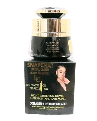 SNAPCHAT FACIAL CREAM BLACK DIAMOND EXTRA WHITENING GLUTATHIONE INJECTION 50g