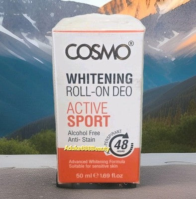 COSMO WHITENING ROLL-ON DEO ACTIVE SPORT ANTI-PERSPIRANT ANTI- STAIN 50ml✅️