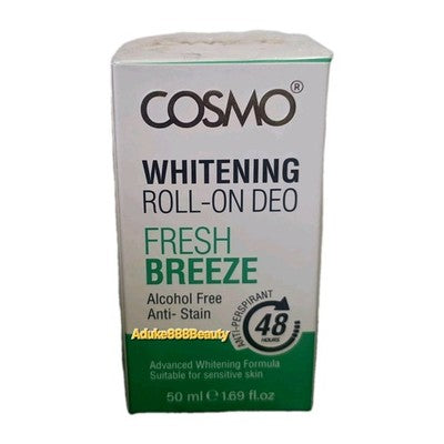 COSMO WHITENING ROLL-ON DEO FRESH BREEZE ANTI-PERSPIRANT ANTI- STAIN 50ml✅️