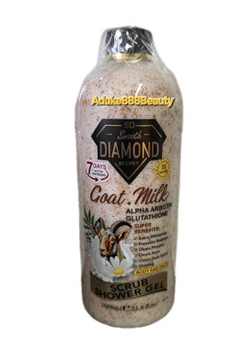 SMOOTH DIAMOND GOAT MILK GLUTATHIONE SCRUB SHOWER GEL 1000ml SPF30✅️