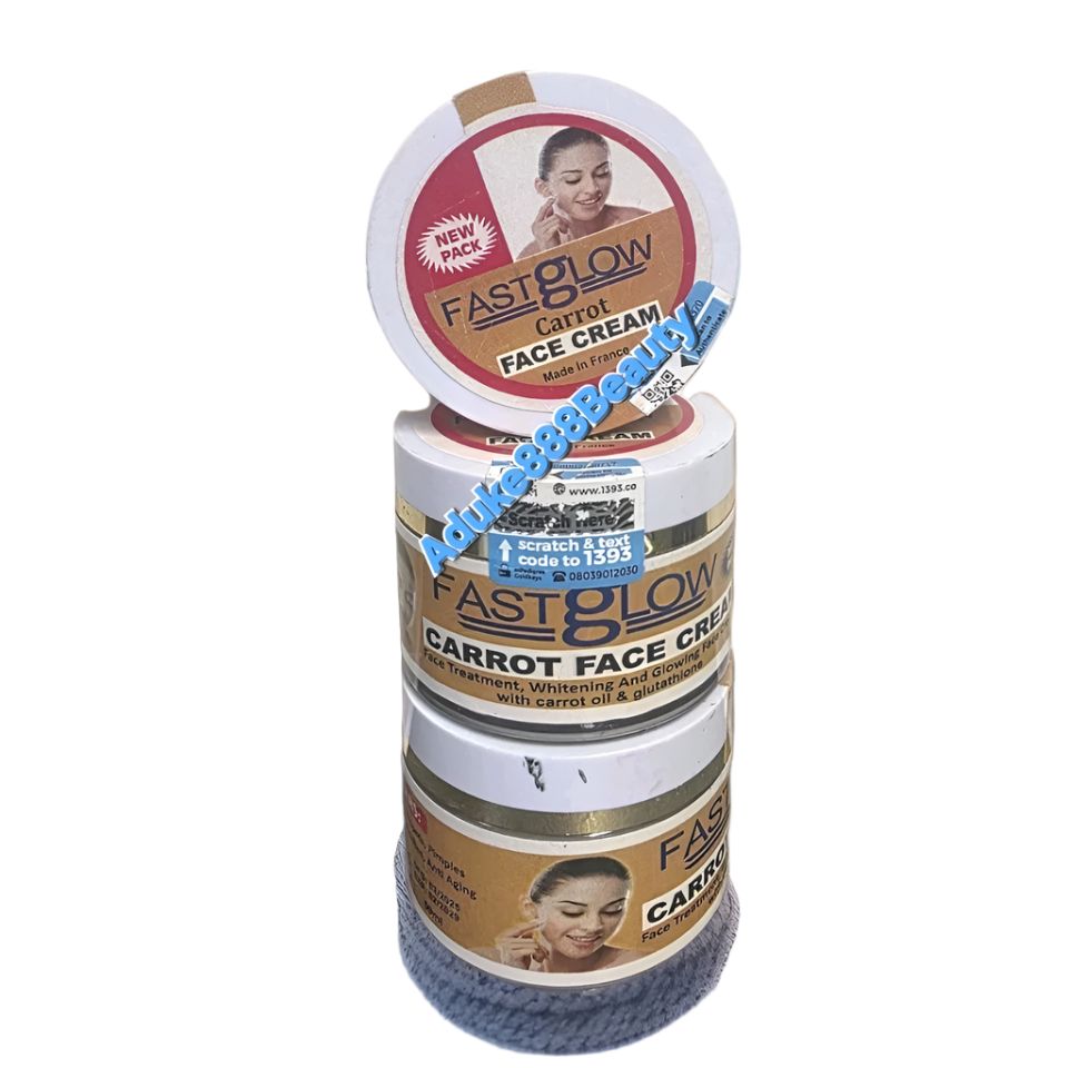 FAST GLOW HALFCASTE WHITENING FACE CREAM CARROT