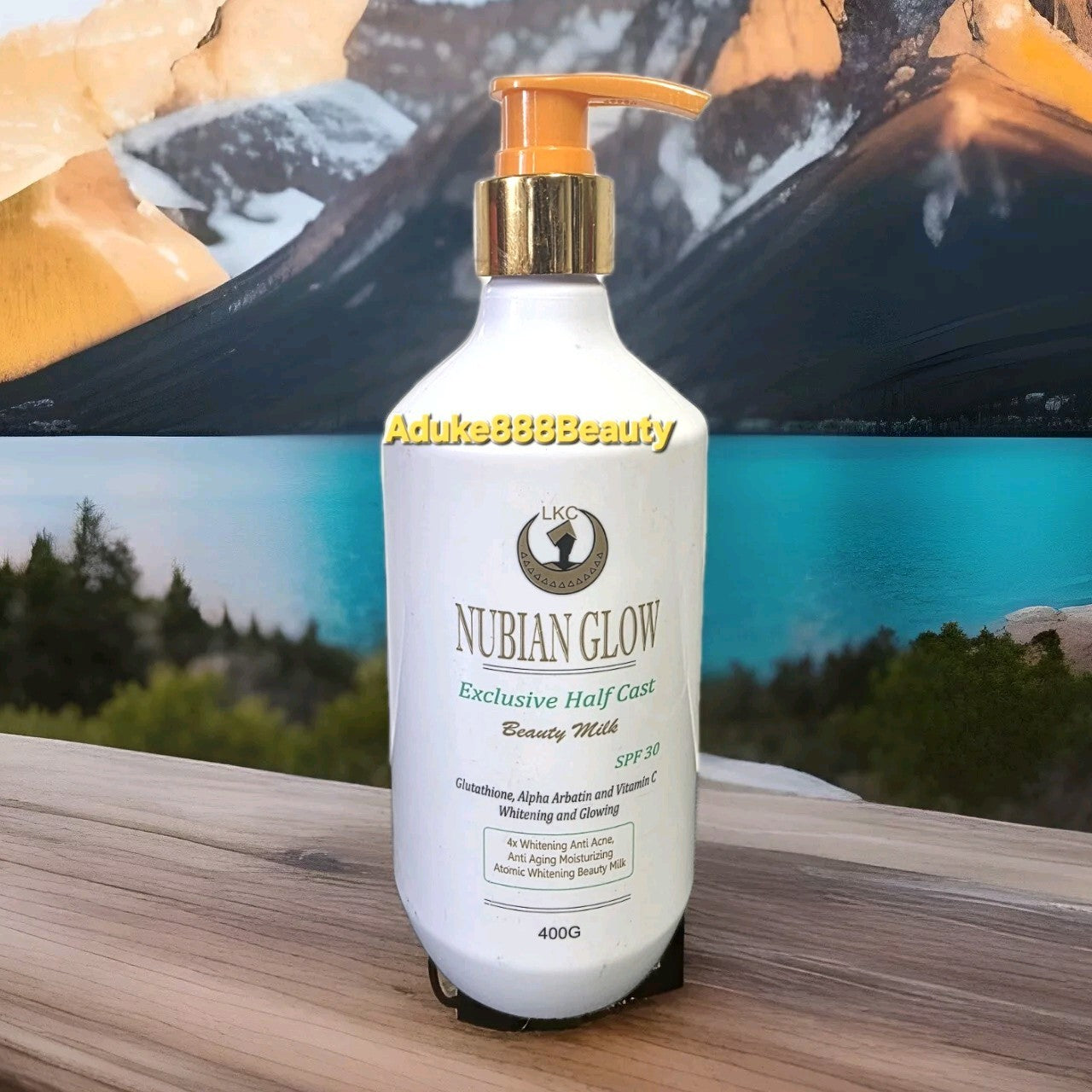 NUBIAN GLOW EXCLUSIVE HALFCASTE WHITENING BODY MILK 400g SPF30