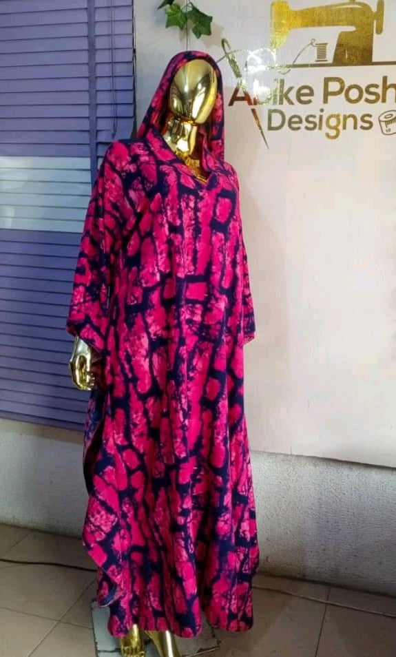 Rich Aunty Beautiful Elegant 'Butterfly Boubou' Long Dress Sizes 12-24