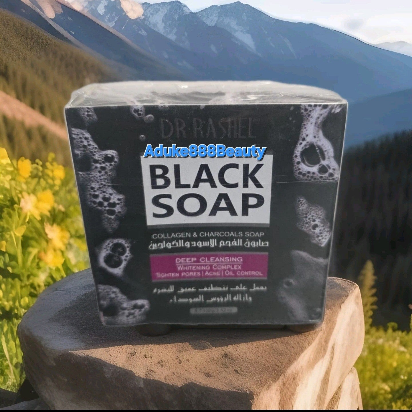 DR RASHEL BLACK SOAP COLLAGEN & CHARCOAL WHITENING EXFOLIATING 100g