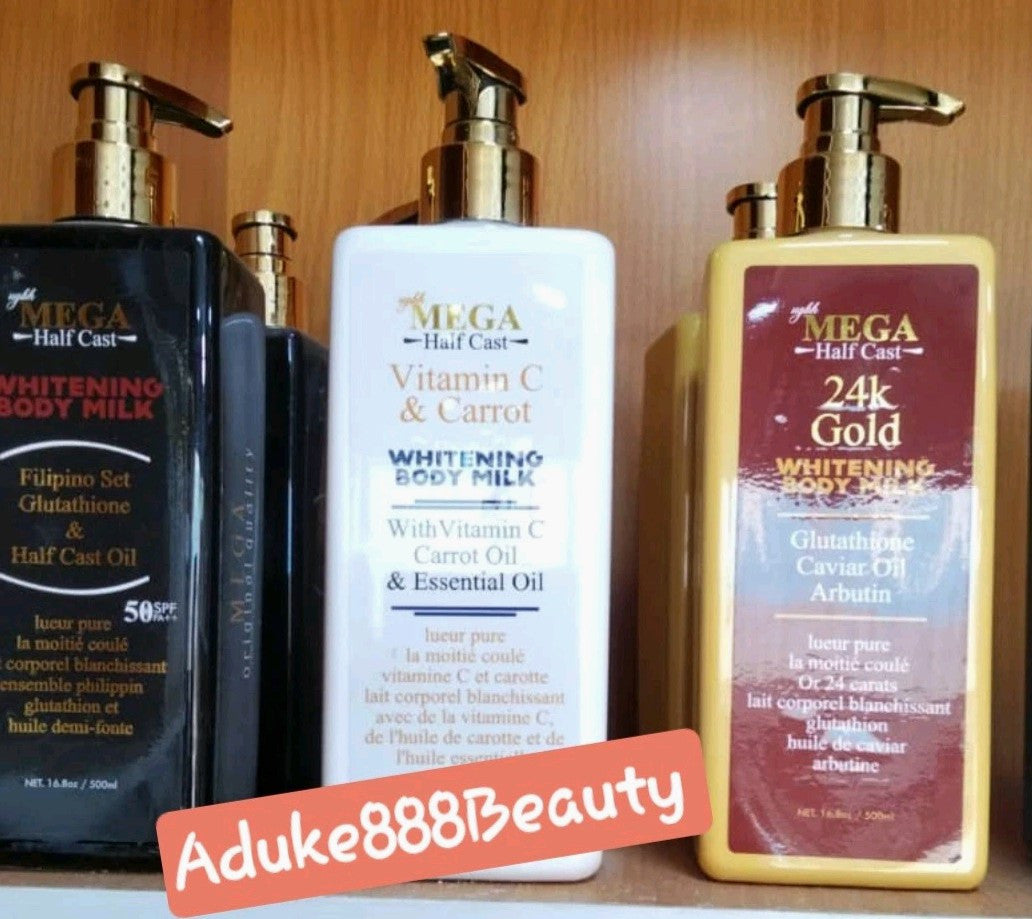 MEGA HALFCASTE 24K GOLD WHITENING BODY MILK