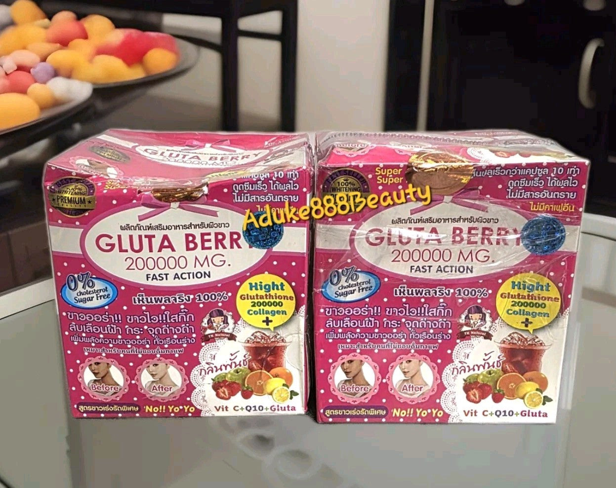 GLUTA BERRY 200000mg GLUTATHIONE & COLLAGEN DRINK (10SACHETS/PACK)