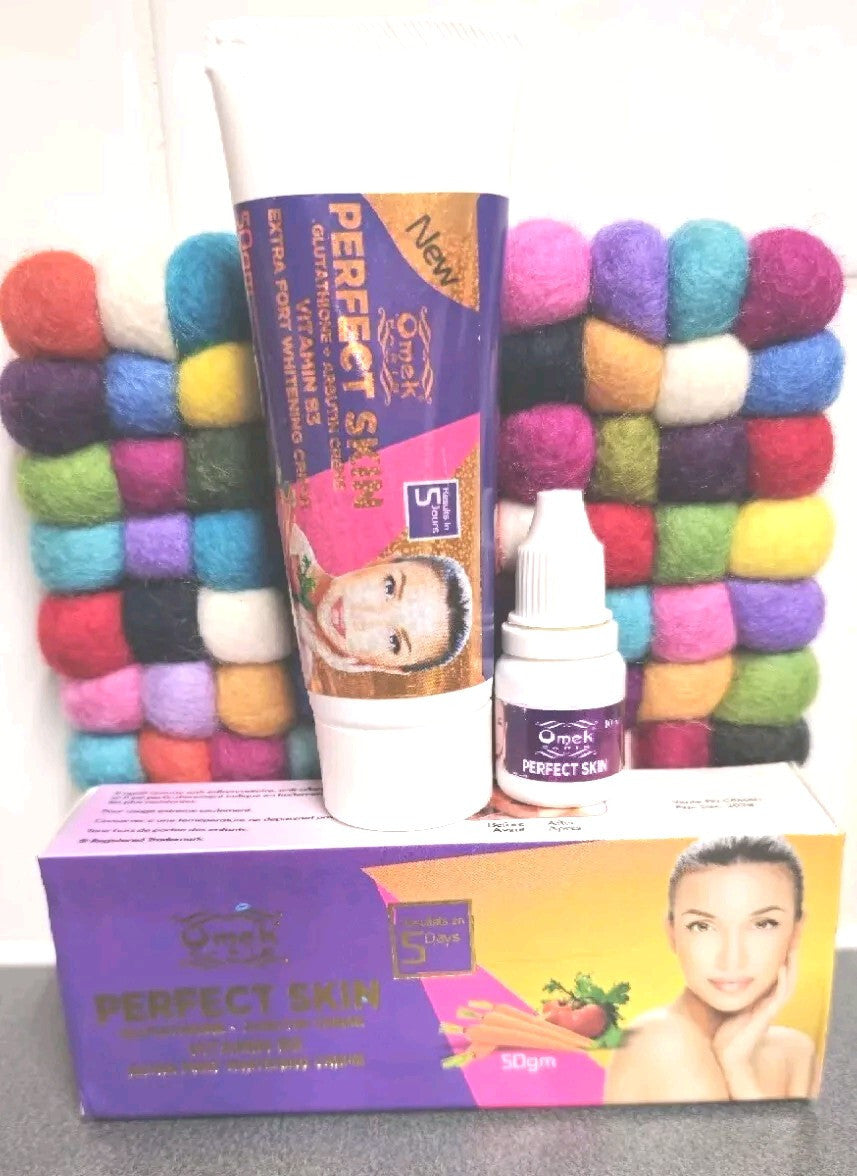 OMEK PERFECT SKIN WHITENING TUBE CREAM + SERUM (2in1)