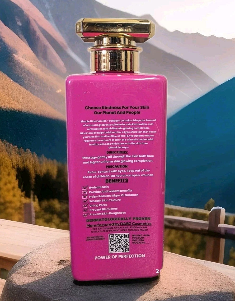 UBAG SIMPLE PRO WHITENING BODY MILK NIACINAMIDE & COLLAGEN 450ml SPF50