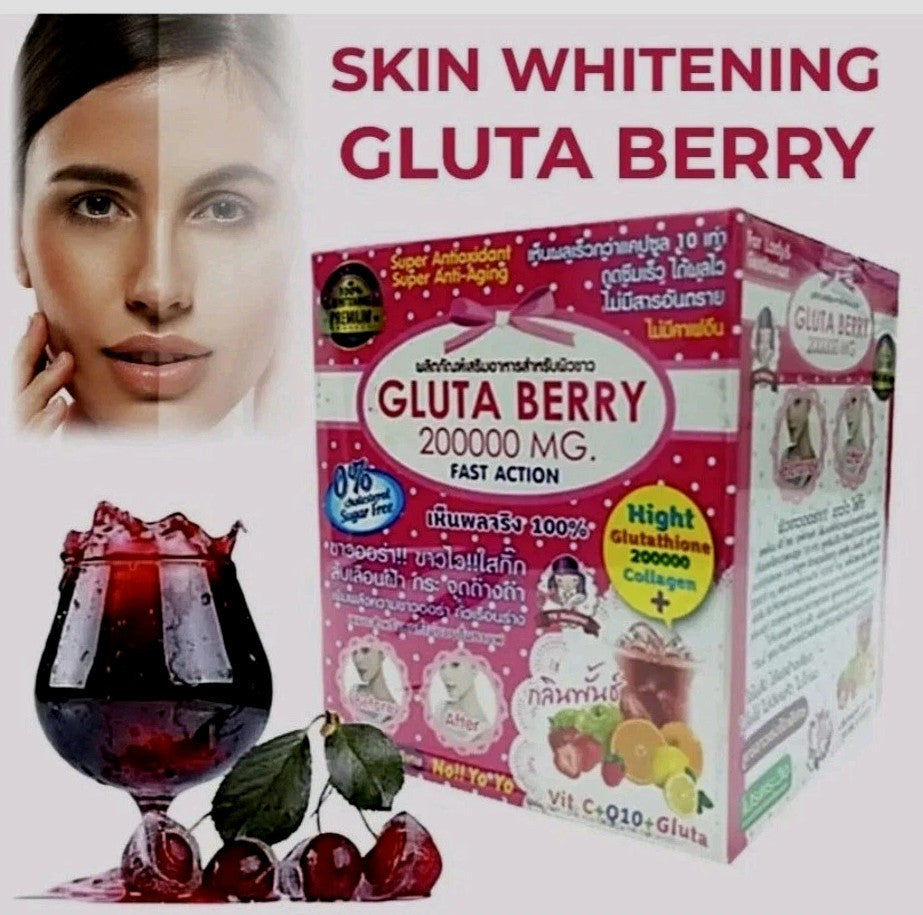 GLUTA BERRY 200000mg GLUTATHIONE & COLLAGEN DRINK (10SACHETS/PACK)