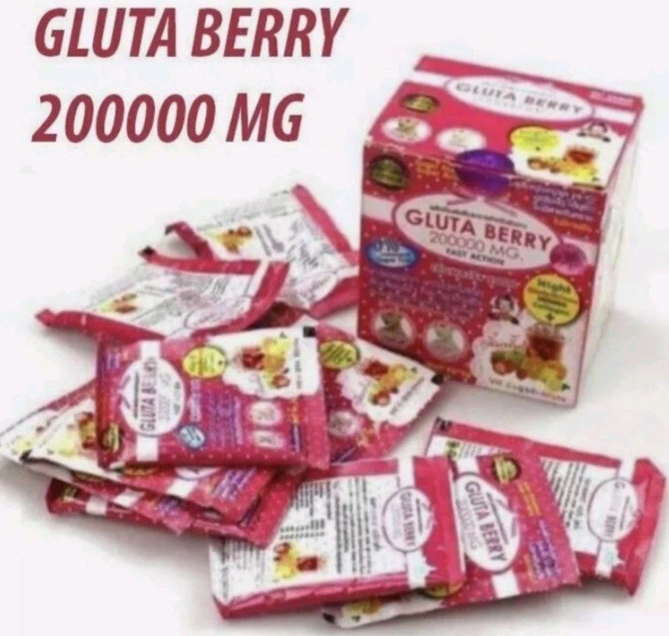 GLUTA BERRY 200000mg GLUTATHIONE & COLLAGEN DRINK (10SACHETS/PACK)