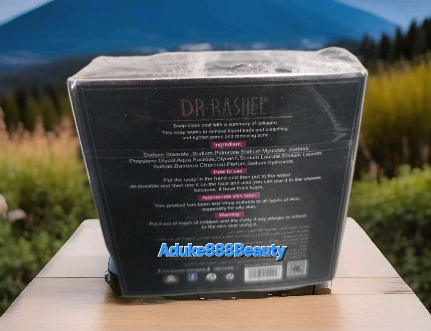 DR RASHEL BLACK SOAP COLLAGEN & CHARCOAL WHITENING EXFOLIATING 100g