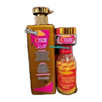 3PC SET K WHITENING BODY LOTION(250ml) K WHITENING OIL K WHITENING FACE CREAM.