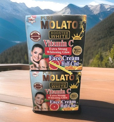 PURE MOLATO BOOSTER WHITE FACE CREAM VITAMIN C 50g SPF50✅️