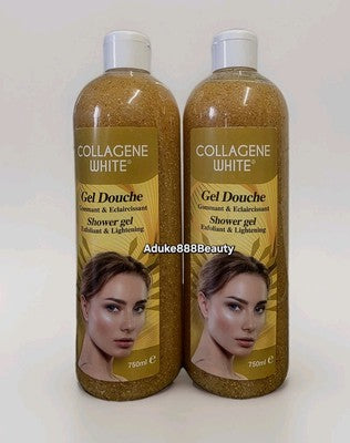 COLLAGEN WHITE GEL DOUCHE EXFOLIANT & LIGHTENING SHOWER GEL 760ml✅️
