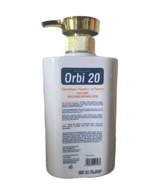 ORBI 2O WHITENING BODY LOTION VITAMIN C & PAPAYA 500ml SPF60✅️