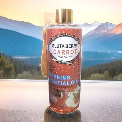 GLUTA BERRY CARROT WHITENING ESSENTIAL FACE AND BODY OIL 300ml SPF45✅️
