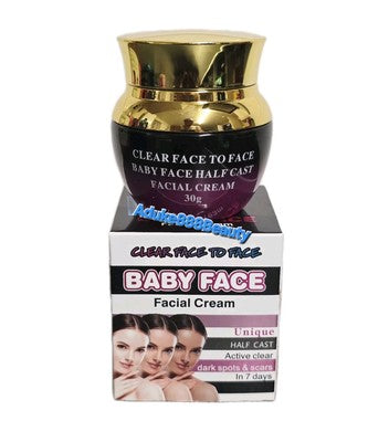 BABYFACE HALFCAZT FACE CREAM CLEAR FACE TO FACE 30g SPF15✅️
