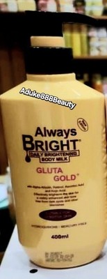 ALWAYS BRIGHT GLUTA GOLD WHITENING BODY MILK 400ml✅️