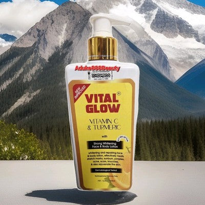 VITAL GLOW VITAMIN C & TUMERIC STRONG WHITENING 500ml SPF50✅️