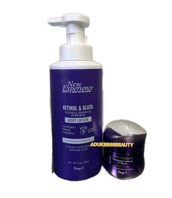 NEW EXPERIENCE STAGE3 RETINOL & GLUTA BODY LOTION 500ml SPF50