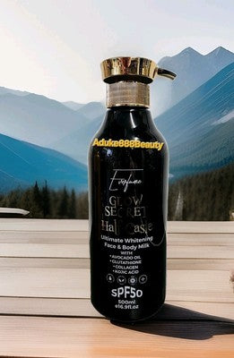 GLOW SECRET HALFCASTE ULTIMATE WHITENING BODY MILK  SPF50 BLACK