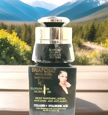 SNAPCHAT FACIAL CREAM BLACK DIAMOND EXTRA WHITENING GLUTATHIONE INJECTION 50g