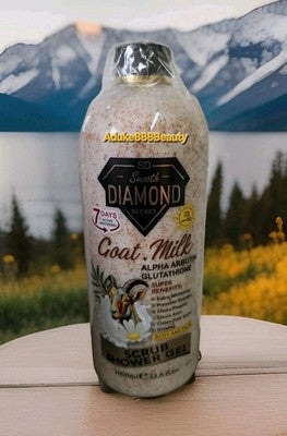 SMOOTH DIAMOND GOAT MILK GLUTATHIONE SCRUB SHOWER GEL 1000ml SPF30✅️