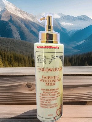 GLOW WITH EASE FAIRNESS WHITENING MILK GLUTATHIONE KOJIC MILK PAPAYA 600ml