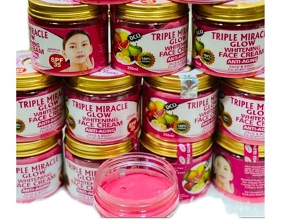 TRIPLE MIRACLE GLOW ANTI-AGING WHITENING FACE CREAM 250ml SPF35 PINK