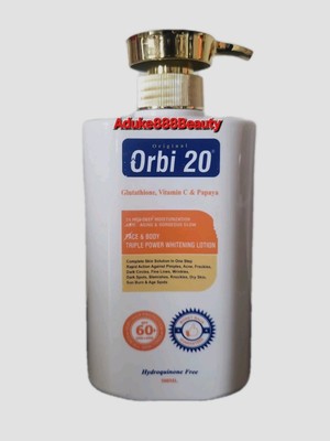ORBI 2O WHITENING BODY LOTION VITAMIN C & PAPAYA 500ml SPF60✅️