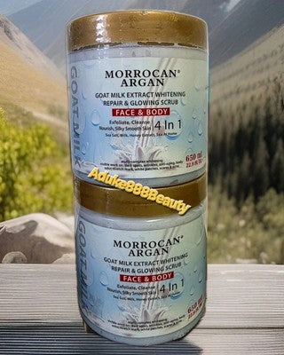 MORROCAN ARGAN GOAT MILK EXTRACT EXFOLIATING WHITENING SCRUB 650ml✅️