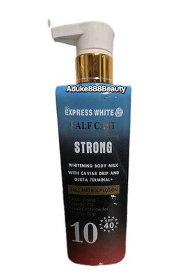WHITE EXPES HALFCASTE  WHITENING BODY MILK CAVIAR DRIP JOJOBA OIL 400ml SPF40✅️