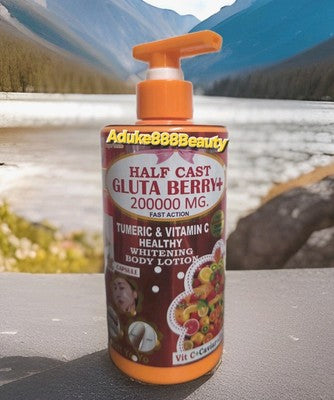 GLUTA BERRY HALFCAZT 200000MG WHITENING LOTION TUMERIC  VITAMIN C 520ml✅️