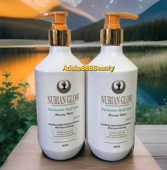 NUBIAN GLOW EXCLUSIVE HALFCASTE WHITENING BODY MILK 400g SPF30